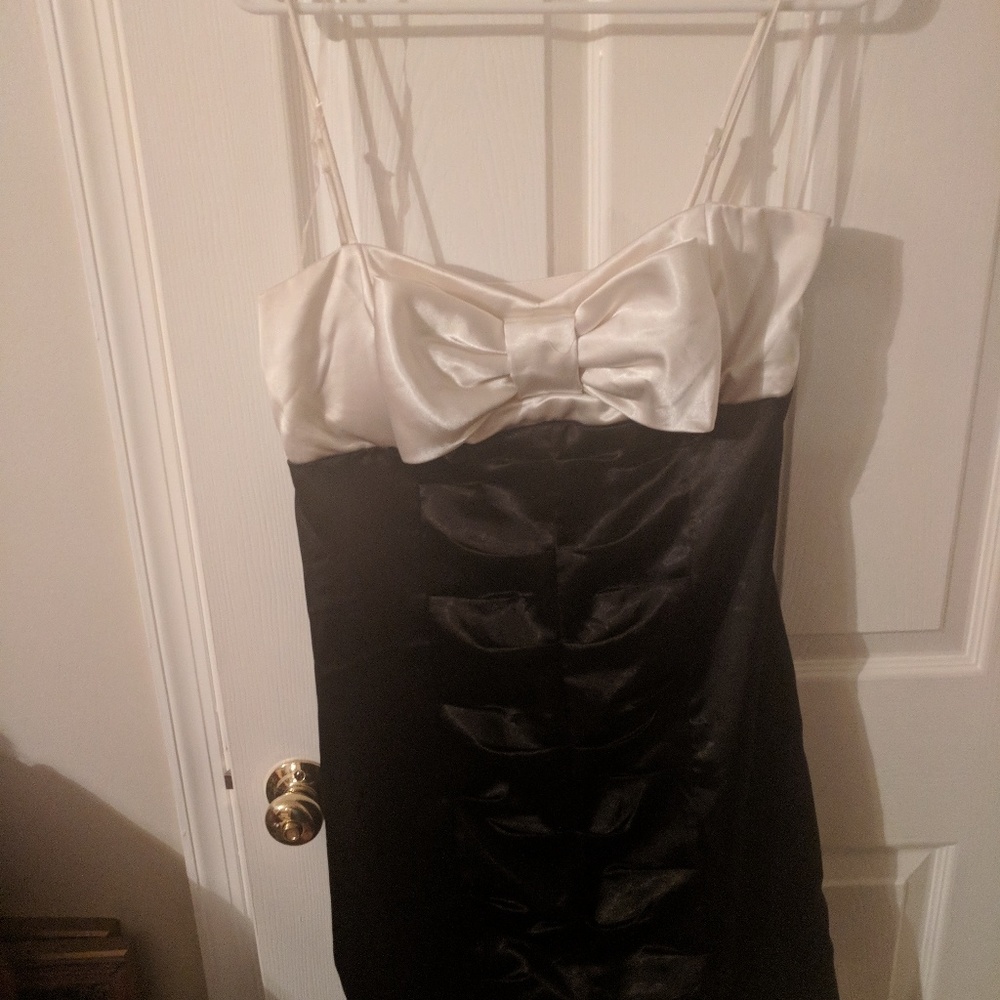 Cream and Black Dress